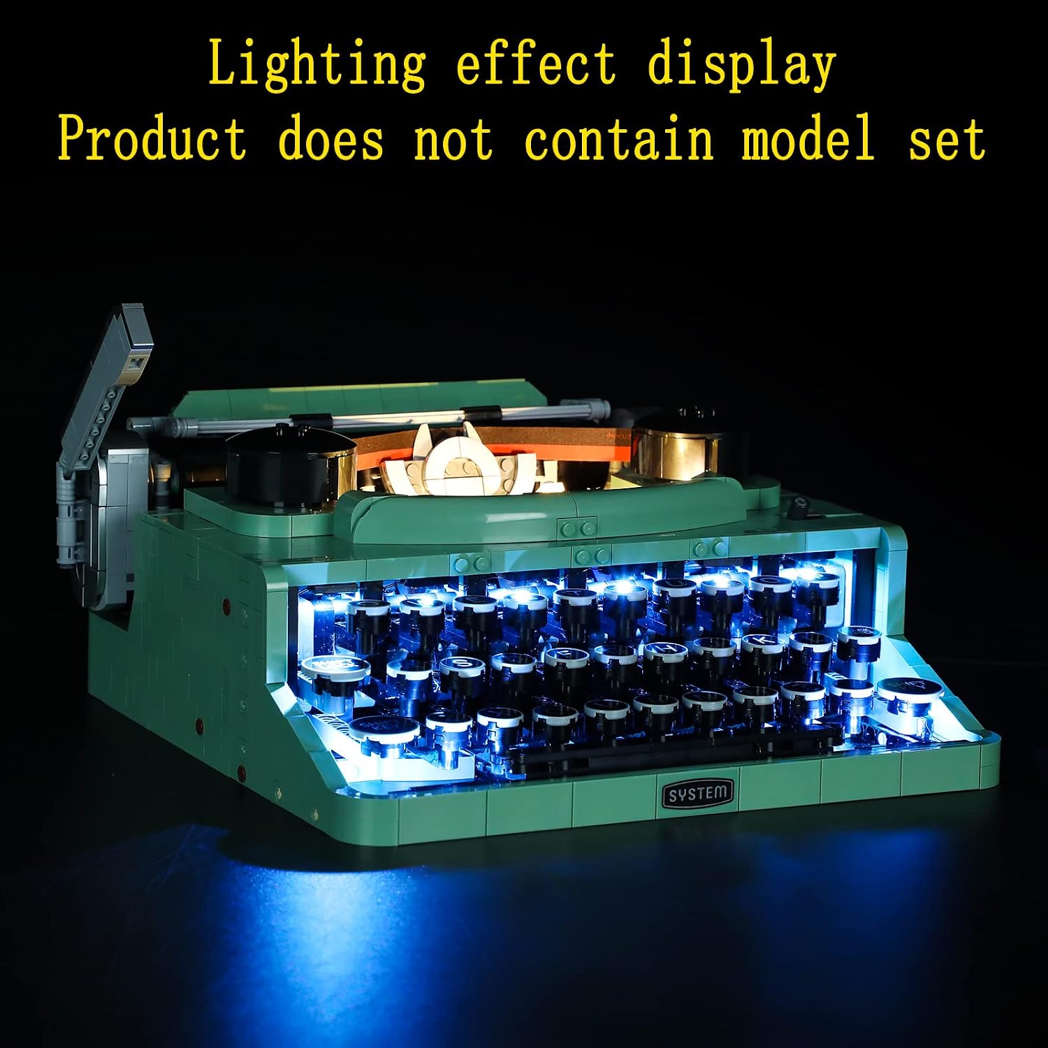 GEAMENT LED Light Kit Compatible with Lego Typewriter - Lighting Set for Ideas 21327 Building Model (Model Set Not Included)