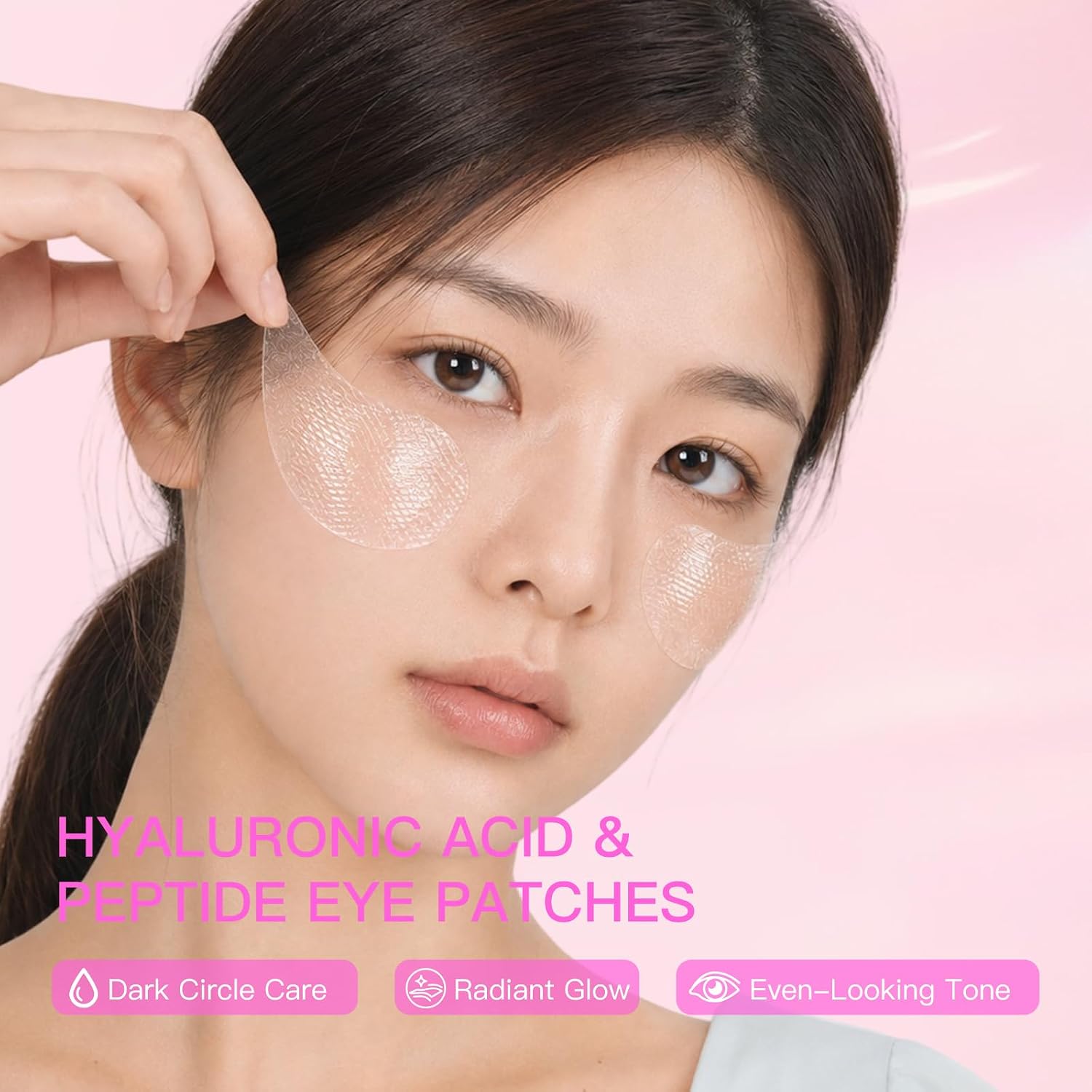 MOND'SUB PDRN Under Eye Patches for Puffy Eyes & Dark Circles, 60 Count | Niacinamide and vitamin C Help Brighten Dullness and Improve the Look of Dark Circles for a More Radiant Eye Area