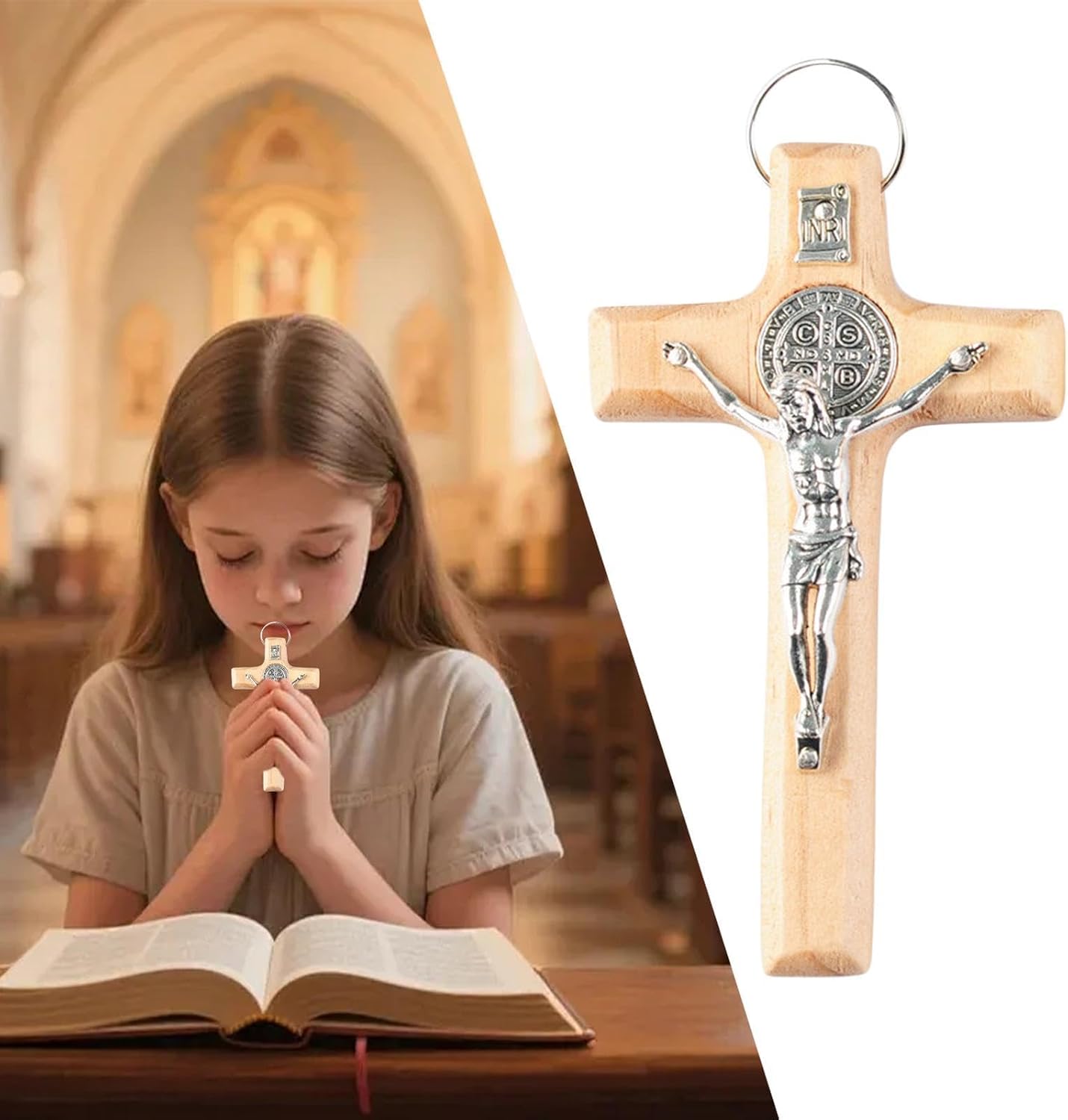 Portable Wooden Mini Cross, Christian Desk Decor, Small Prayer Cross for Pocket, Handheld Religious Keepsake, Spiritual Comfort Wood, Devotional Gift