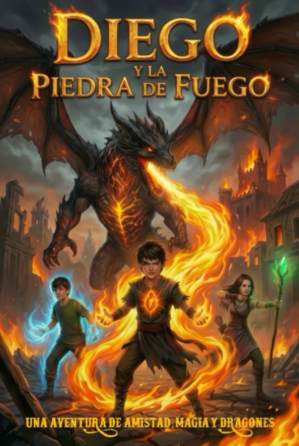 Diego y la Piedra de Fuego: Una Aventura de amistad, magia y dragones