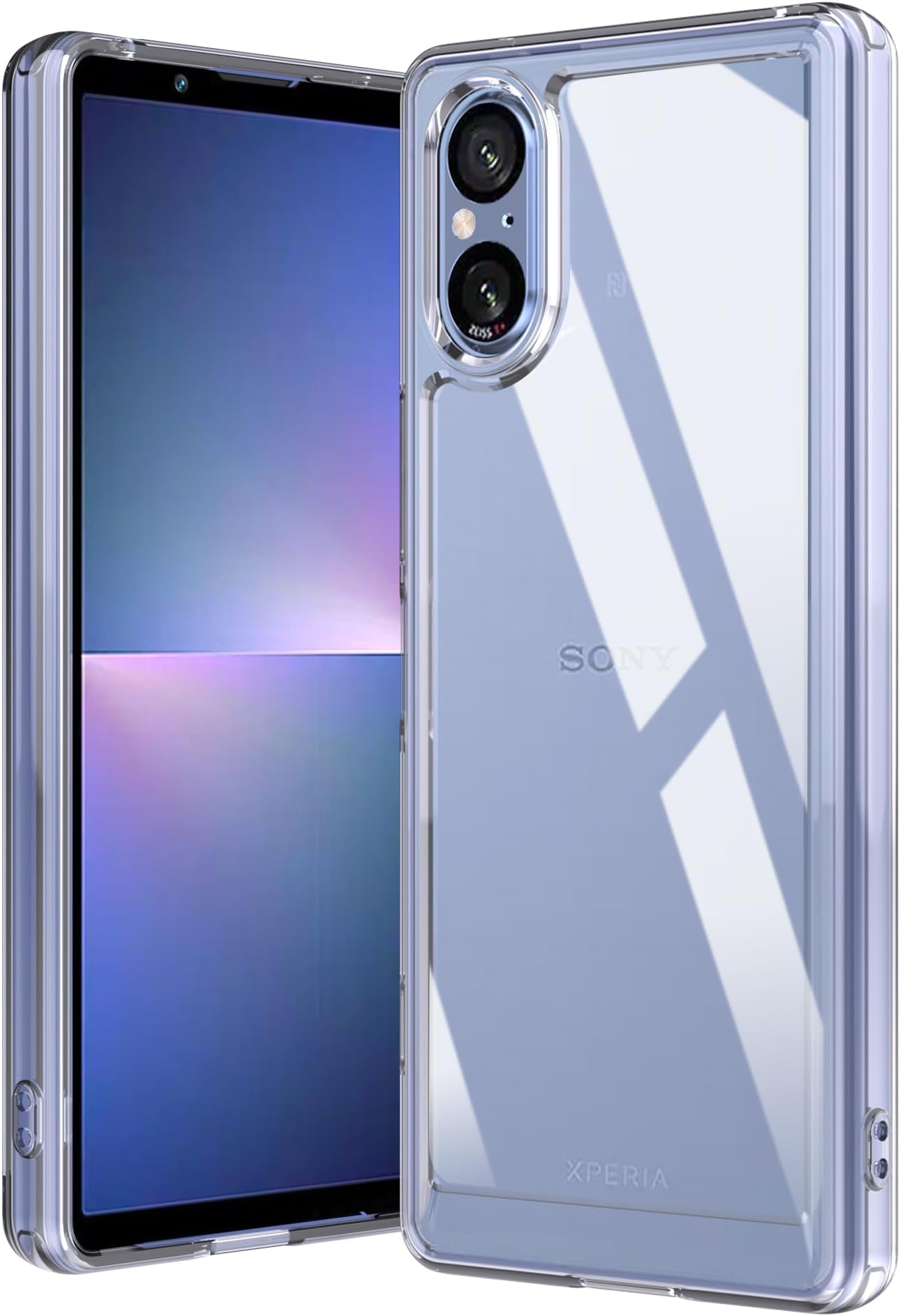 Sony Xperia 5 V Cellular Phone Case, Shockproof Soft TPU Bumper, Anti-Scratch, Drop Protection, Clear