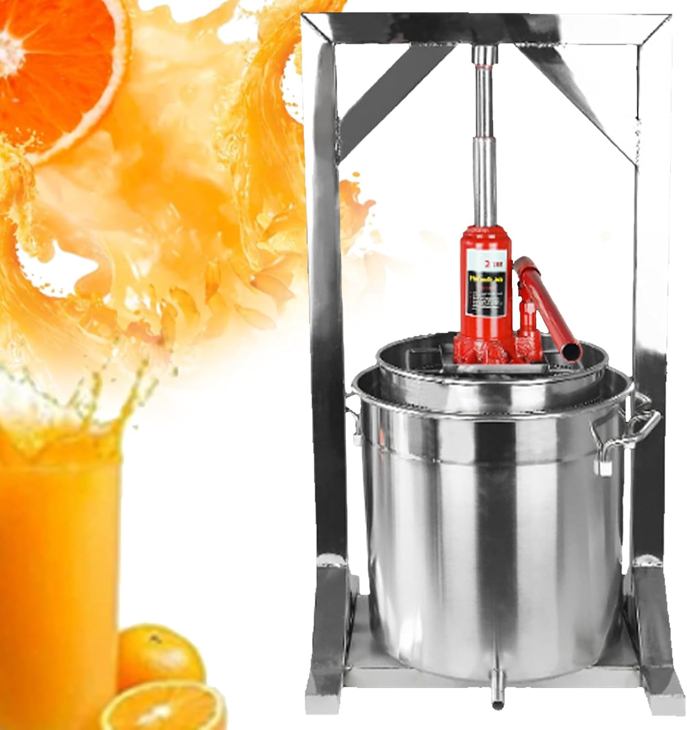Fruit Wine Manual Presser Stainless Steel Honey Presser, Heavy-Duty Grape Wine Making Supplies and Equipment for Making Wine Or Juice from Honey, Fruits, Vegetables,36L (22L)
