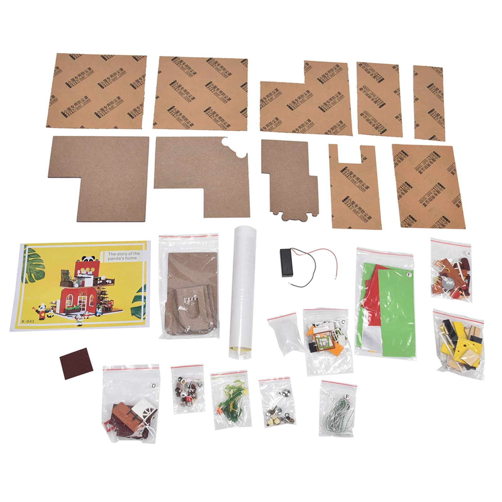 Mini Kit di Mobili per Casa delle Bambole Giocattolo di Assemblaggio Fai-da-te Ecologico per Adulti per la Decorazione Domestica 9,6 X 9,4 X,4 Pollici