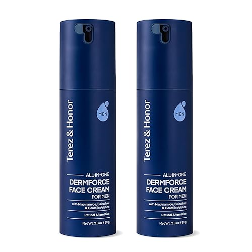 Miniatura 10 de TEREZ & HONOR Crema facial 6 en 1 para hombres: Crema hidratante antienvejecimiento coreana DermForce con niacinamida, bakuchiol y 5-CICA - Hidrata,