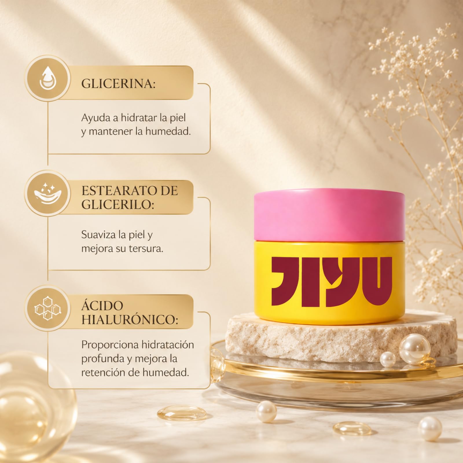 Jiyu Original Anti Yiyu Crema Coreana Antiedad Crema Facial Nutritiva con Acabado Suave para Rutina de Día y Noche