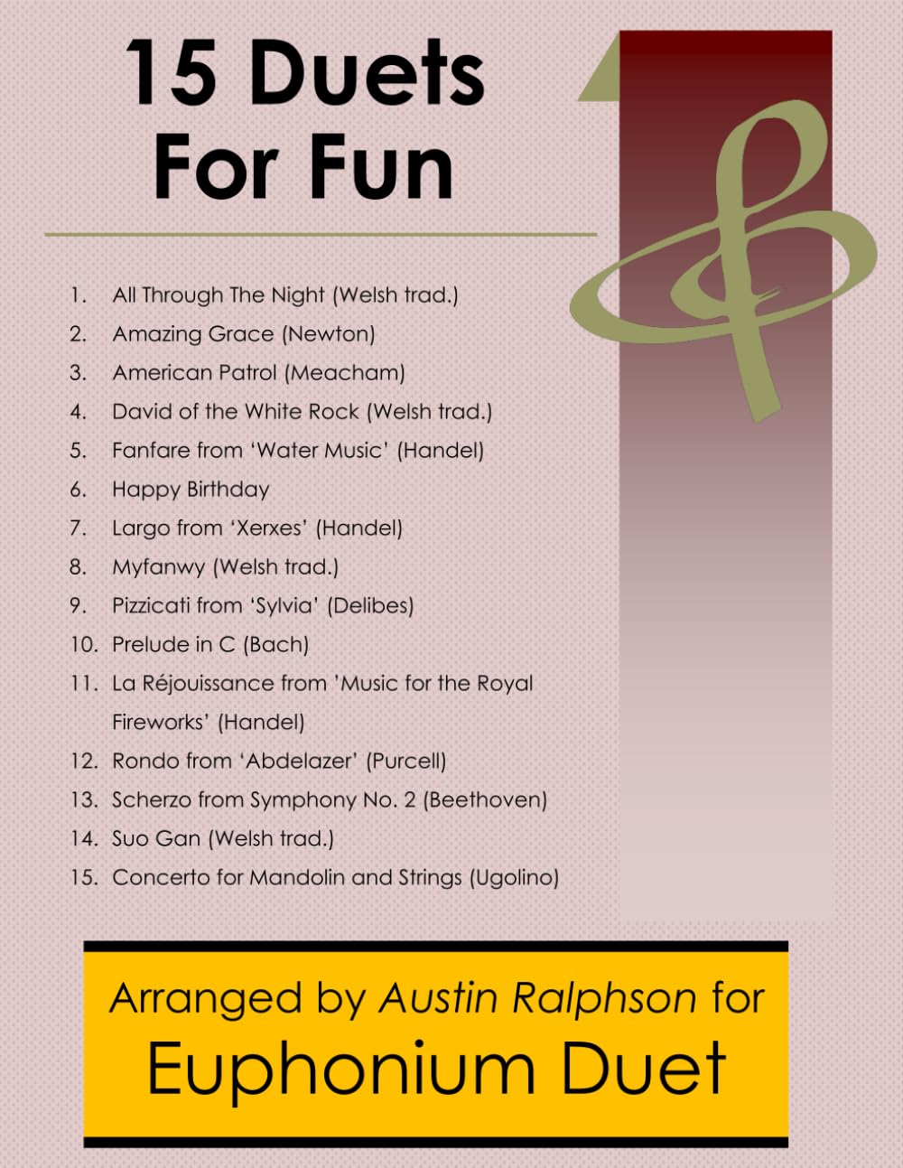 15 Euphonium Duets for Fun (popular classics) - various levels (Brass solos, duets and ensembles)