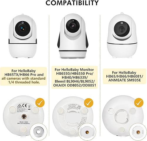 Miniatura 2 de Soporte flexible para monitor de bebé para HelloBaby HB6550HB65HB40HB6339HB66HB6550Pro, ANMEATE SM935E, soporte para cámara de bebé con soporte de