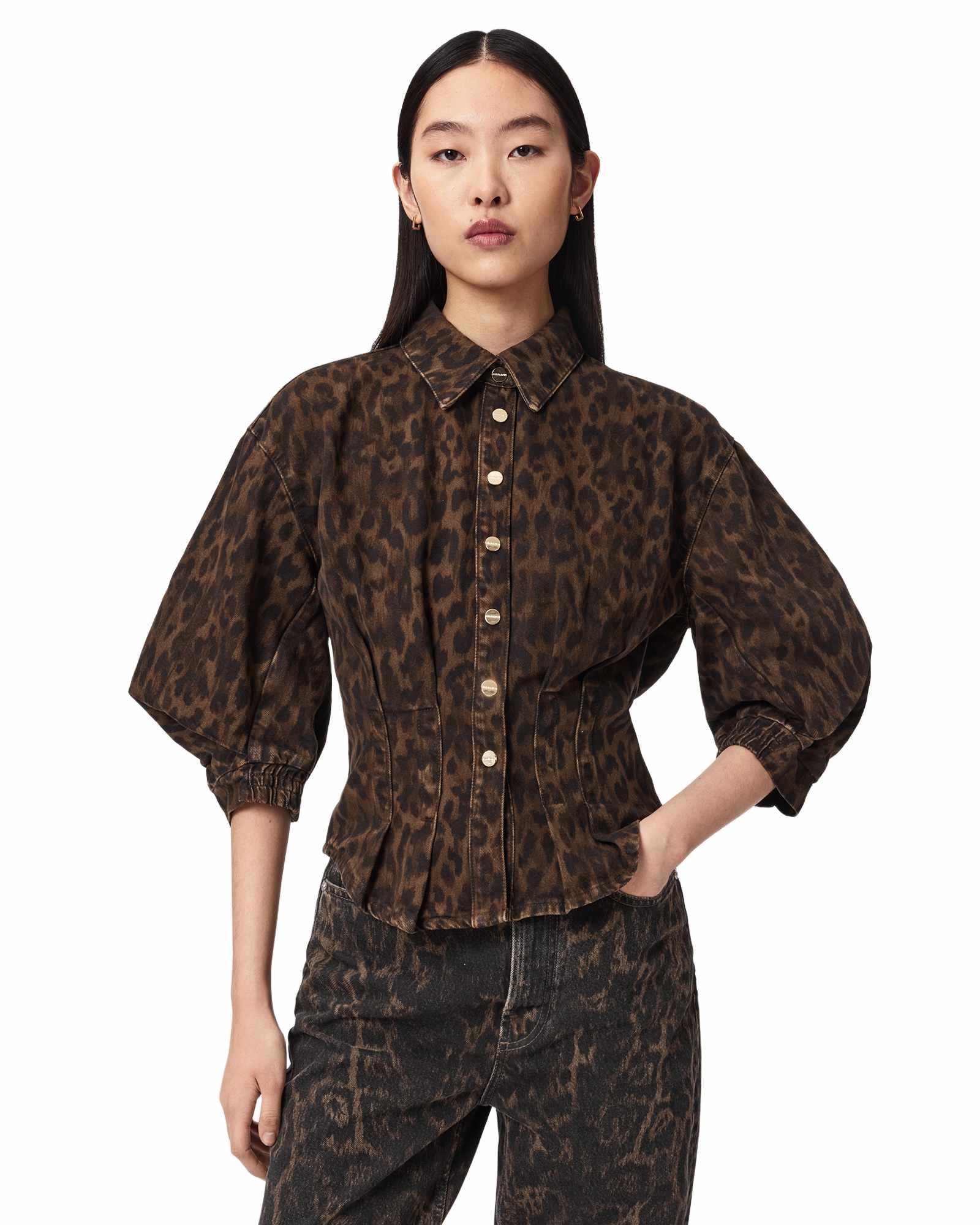 Allsaints Nancy Denim Shirt Shirt Donna