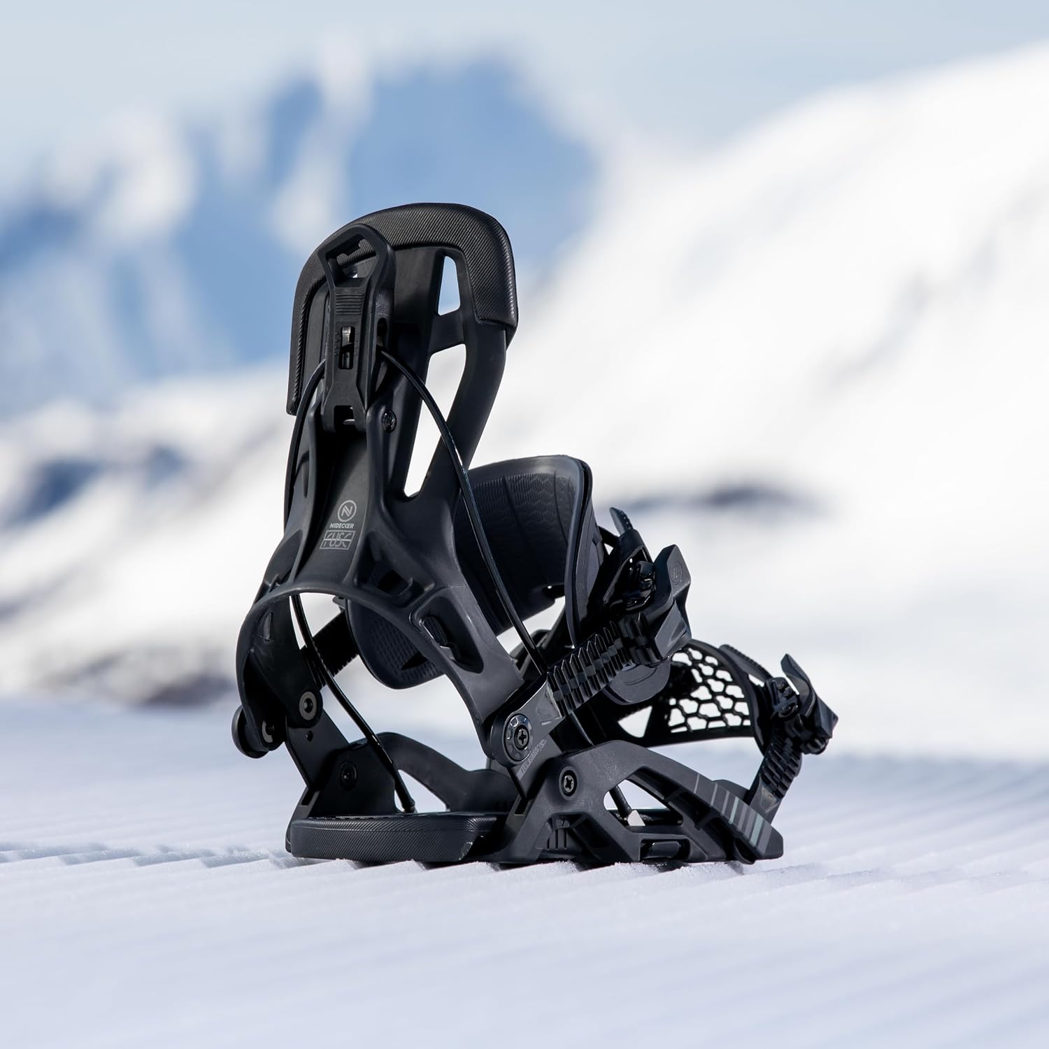 Nidecker Flow Fuse Hybrid Snowboard Bindings Dual-Entry System with Hybrid Strap & Glass-Filled Nylon Base