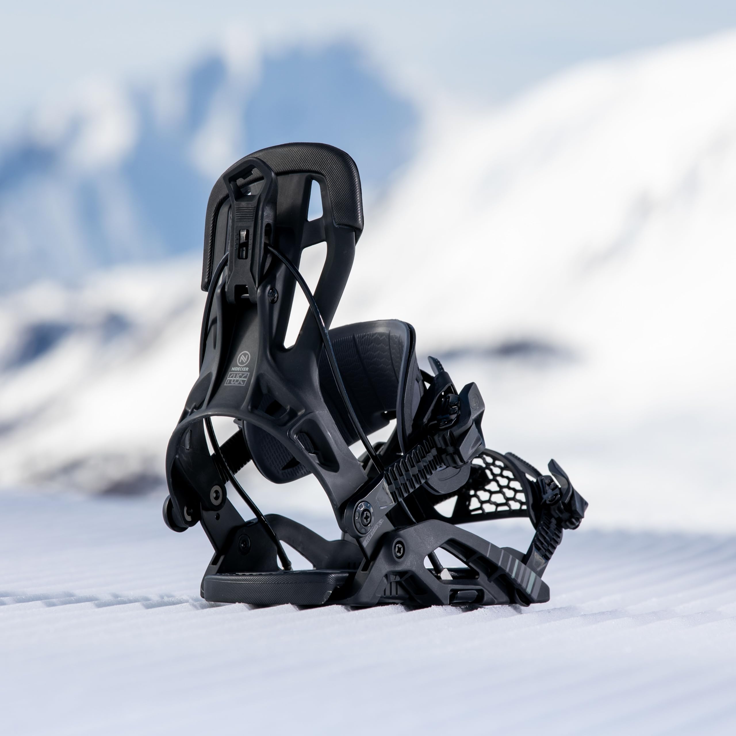 Nidecker Flow Fuse Hybrid Snowboard Bindung Dual-Entry System mit Hybrid-Strap & glasfaserverstärkter Nylonbasis