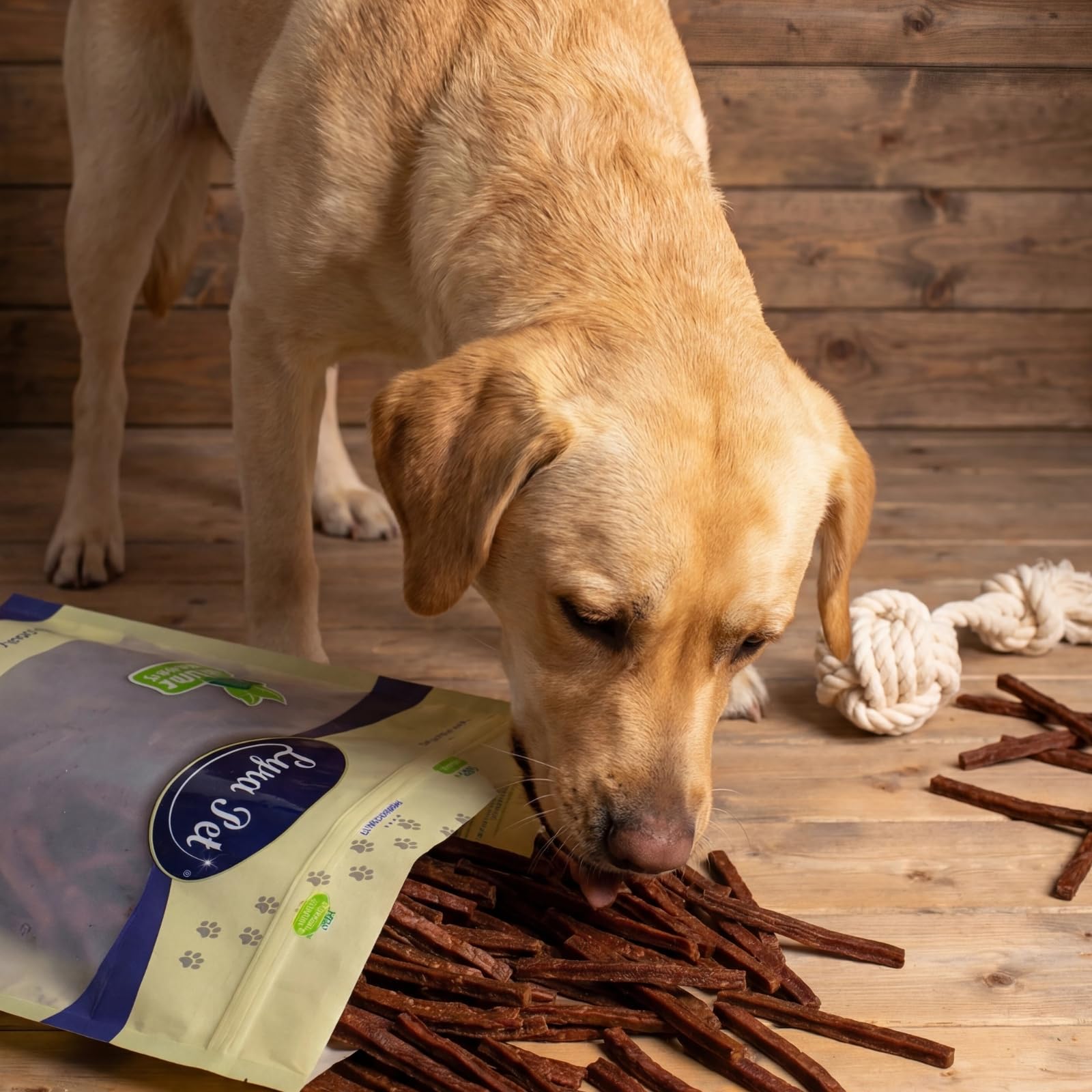 Lyra Pet® 5 kg bâtonnets de Viande de bœuf séchée + Seau de 30 L