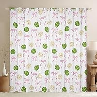 Vista 15 de Erosebridal Cortinas opacas de moda de los años 90, 30 % a 50 % para dormitorio, cortina de ventana con cinta de radio retro, tratamientos de Negro