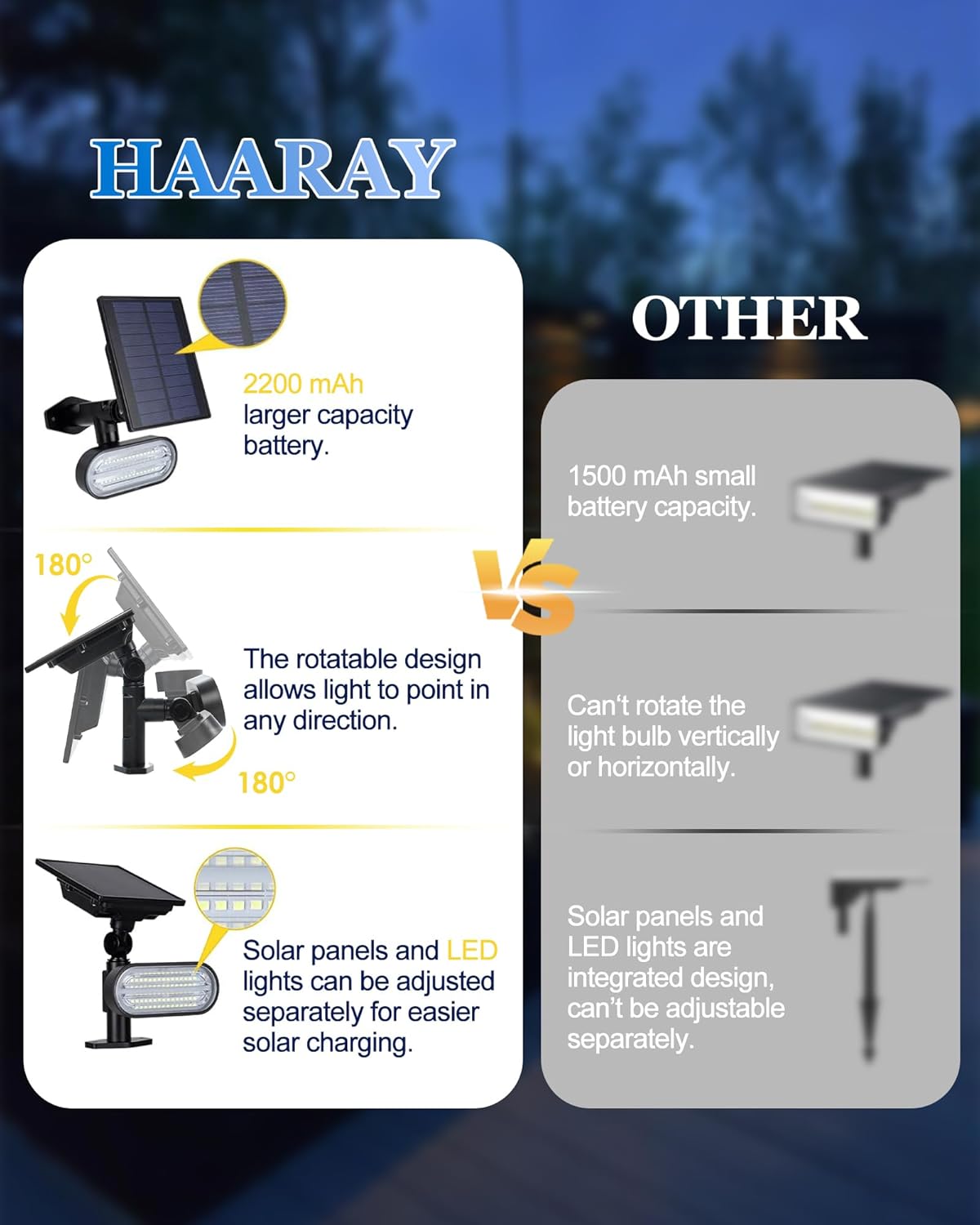 Solar Spot Lights Outdoor, 3 Lighting Modes Landscape Spotlights, IP65 Waterproof Solar Powered Outside Lights for Garden Yard Pathway Tree Flag, Cool White, 2 Pack