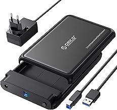 ORICO Case HDD 3.5" SATA USB 3.0 Esterno Custodia Disco Rigido per HDD e SSD SATA da 2.5/3.5 pollici, supporta UASP e drive da 20TB, adattatore corrente 12V/2A incluso (DDL35-U3)