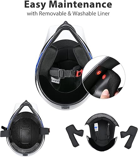 Miniatura 5 de AHR Youth & Kids Motocross Helmet DOT Full Face Offroad Dirt Bike Helmet for Motorcycle, ATV and Mountain Bike, Model H-VEN12