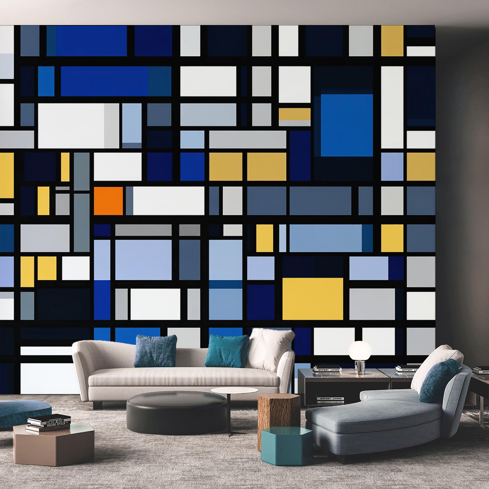 Fresque Murale Abstraite Papier Peint Panoramique Design Haut de Gamme A-3022