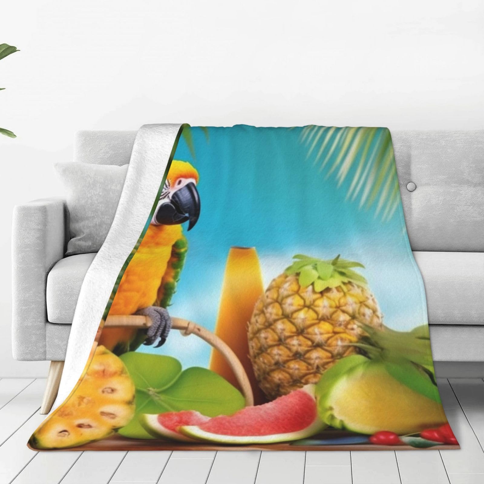 Couverture micro polaire exotique pour des moments cocooning chaleureux sur votre canapé ou en voyage