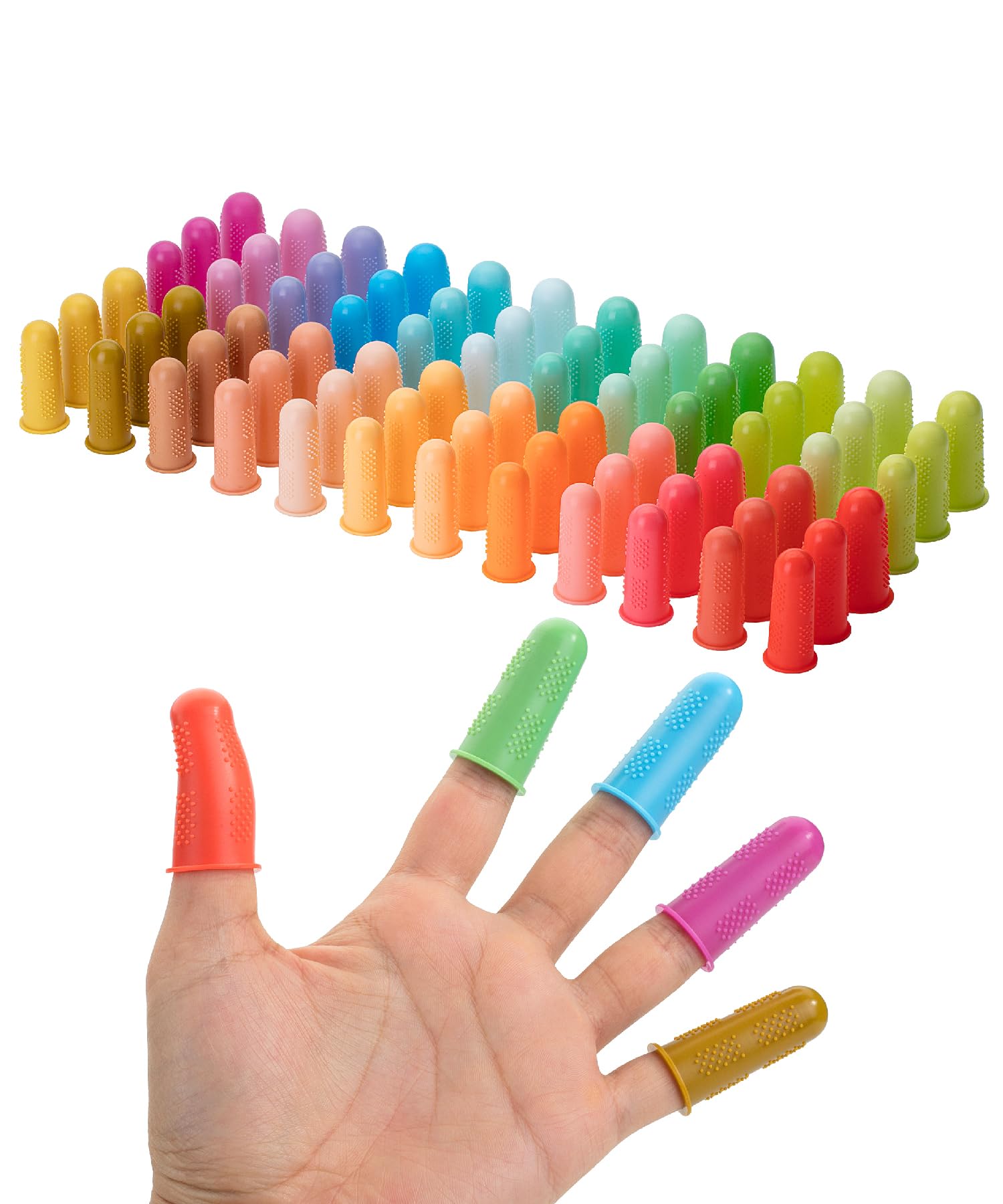 Mr. Pen- Hot Glue Gun Finger Protectors, 72 pcs, Assorted Colors Silicone Finger Protectors, Rubber Fingers Tips, Rubber Finger Covers, Rubber Finger Tips Protector, Finger Grip, Finger Rubber Tips