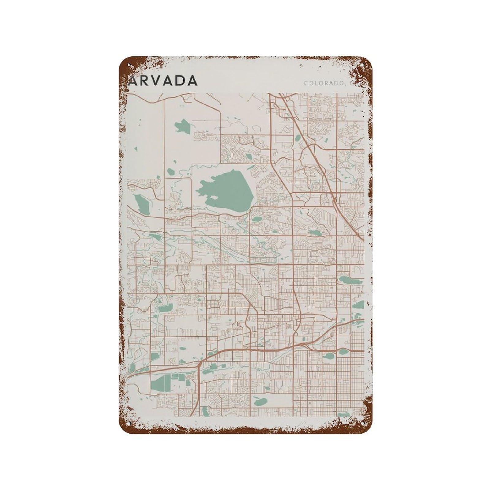 xiaoxiaoshen Arvada Map Colorado Travel Gift Farmhouse Decor (2) Wall Decor Art Metal Tin Poster Modern Home Decor Art Home Bar Shop Decorations Vintage Sign 30x20cm