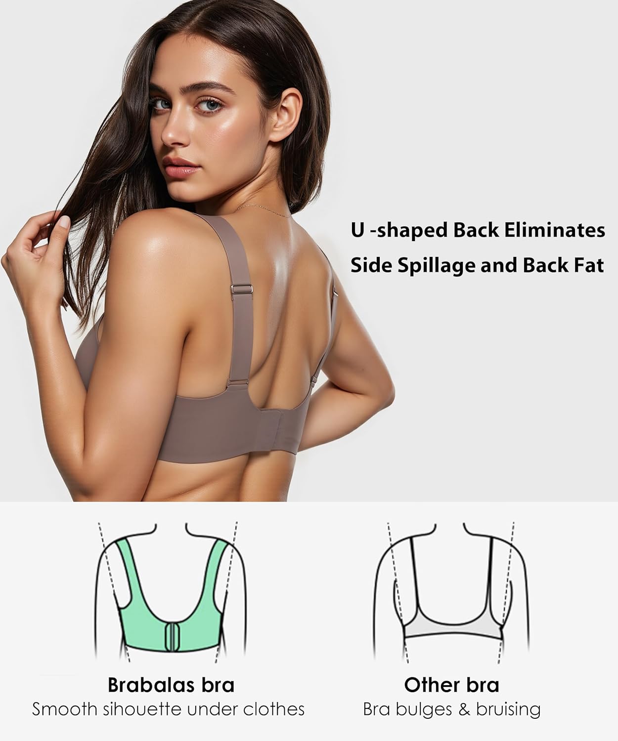 Wireless Bras for Women (34C-42DD), Extremely Comfortable Seamless Bra Mesh Bralettes Adjustable Straps Everyday Bra