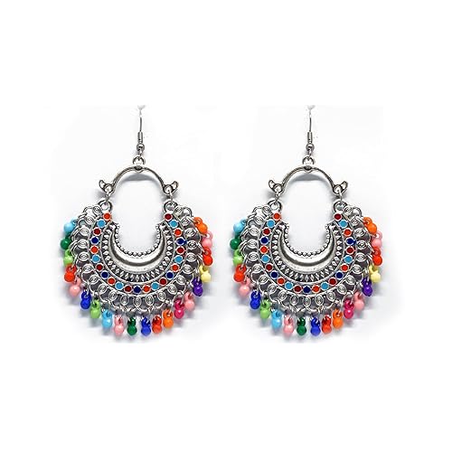 | Multicolor Jhumka Earring Afghani Jhumka Design | Jhumka Earring For Women and Girls | Ideal for Day-to-Day Wear & Rakhi, Navratri, Diwali Gifts