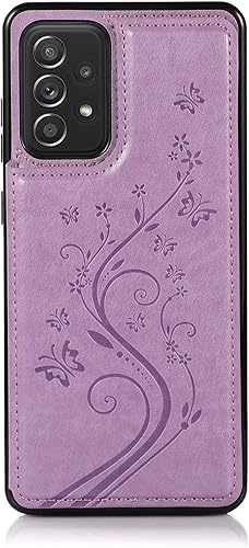 Miniatura 7 de Funda de teléfono para Samsung Galaxy A53 5G 2022 con protector de pantalla de vidrio templado, tarjeterotarjeterocartera, soporte para celda de