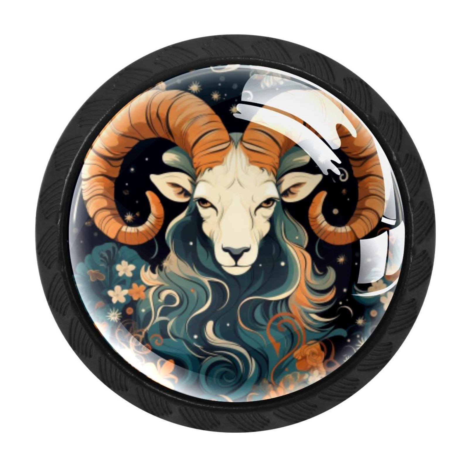 Chenzzzz Multicolored 14 4 Pieces Aries Drawer Knobs, 35Mm Black Cabinet Knobs, Drawer Pulls And Knobs, Dresser Drawer Knobs, Cabinet Hardware Kitchen Cabinet Knobs