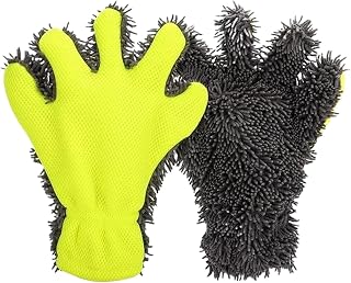Car Wash Glove - Car Cleaning Mitt | 2-Piece 5-Finger Scratch-Free Scrubbing | Cars Detailing Glove | Scratch-free Cars Wash Mitts For Vehicle Motorcycle Truck Wheel Exterior House Railing