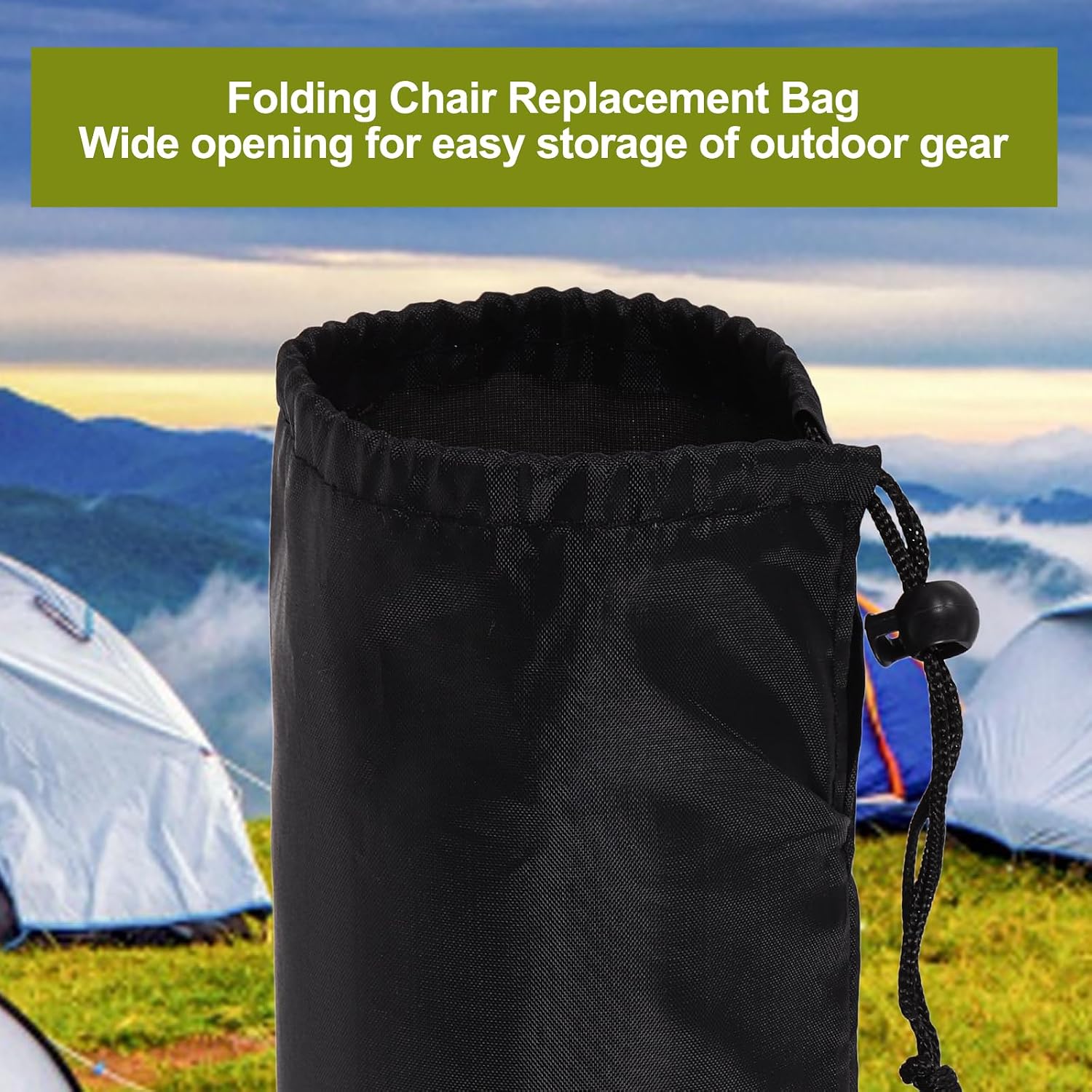 Camping Chair Bag Replacement,Folding Carry Bag 26x10 2Pcs Black image 5