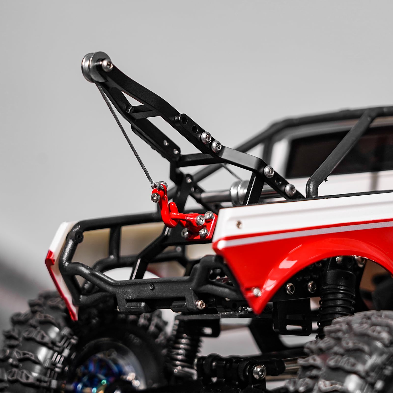 INJORA Kit Gru Carro Attrezzi per Telaio Stock 1/18 TRX4M,4M-89,4M-111