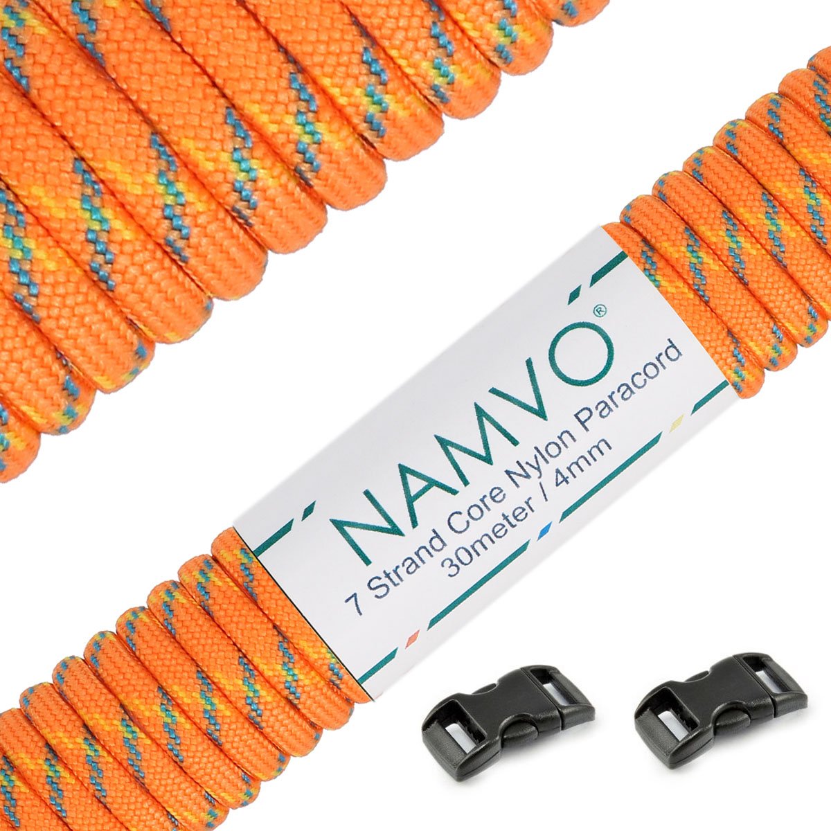 Namvo 550 Paracord Mil Spec Type III 7 Strand Parachute Cord Total Length 100ft/30 Meters Spots/Stripes/Camouflage
