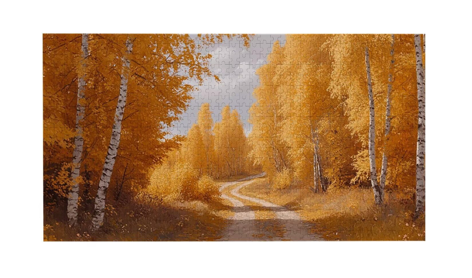 Drewniane puzzle dla dorosłych 1100 sztuk | jesienny las | Zabawki edukacyjne | Puzzle dla dorosłych i dekoracje rodzinne | Rozmiar 87 x 42 cm | Prezent dla dorosłych | Prezenty świąteczne x-821