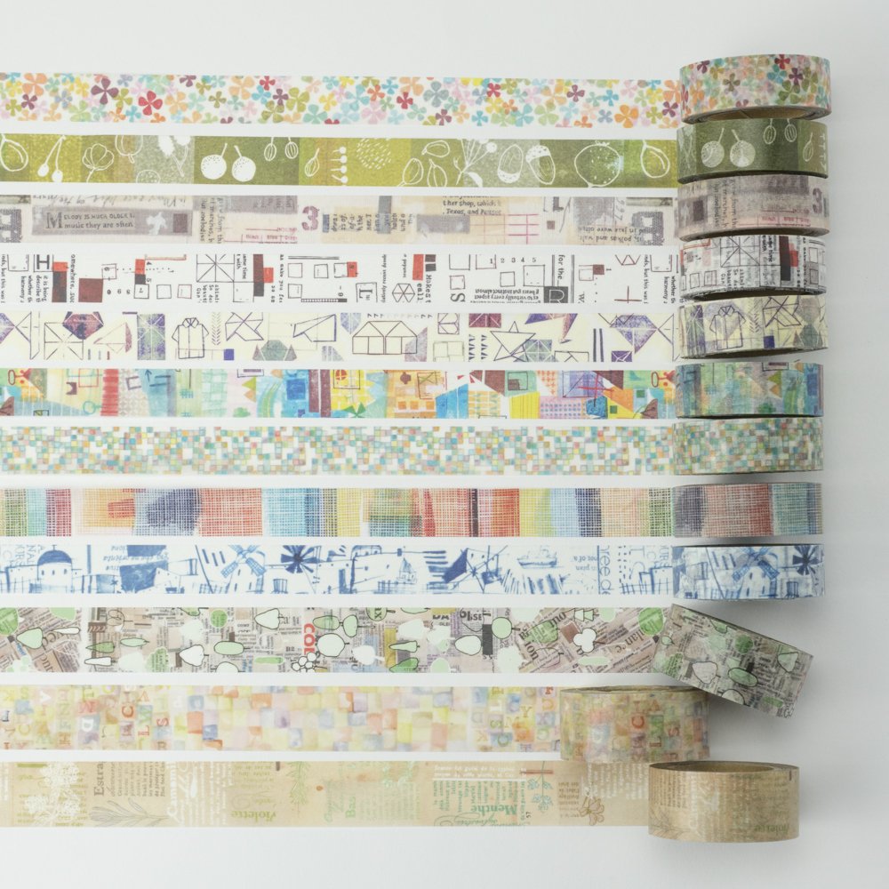 RoundTop Designer's Washi Masking Tape 20mm x 10m, Syoukei, Flower