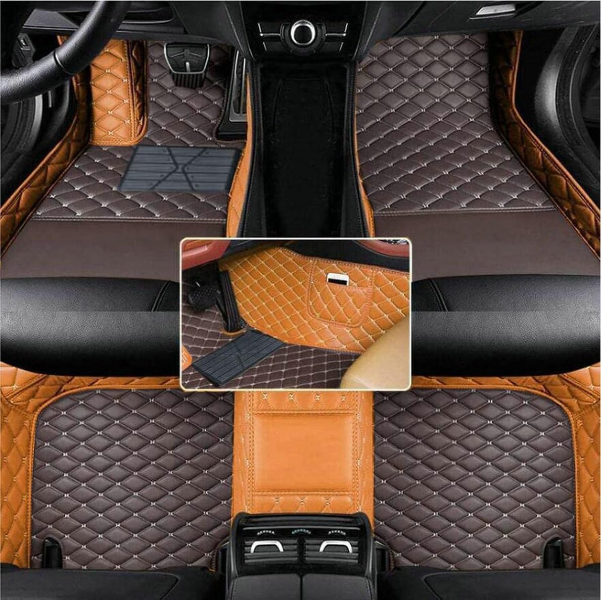 Aiducreaon Custom Floor Mats for BMW 1 2 3 4 5 6 7 8 X1 X2 X3 X4 X5 X6 X7 M1 M2 M3 M4 M5 M6 M7 M8 X3M X4M X5M X6M GT Z4 etc.All Weather Non-Slip Car