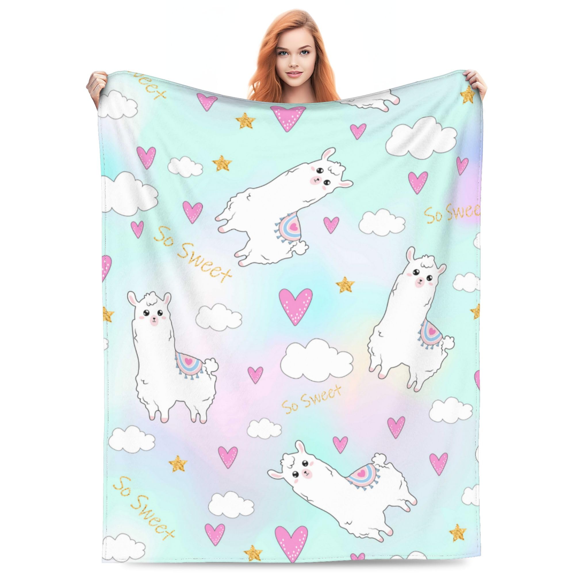 Loussiesd Coperta in pile con motivo leopardato, zebrato, elefante, per divano e letto, con stampa di palme, peluche peloso, decorazione per la stanza, per letto singolo, 127 x 152,4 cm