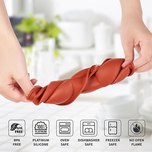 Miniatura 3 de Paquete de 4 moldes de silicona semiesférica medianos, moldes de bomba de chocolate caliente de 2 pulgadas, 6 cavidades de media esfera de silicona