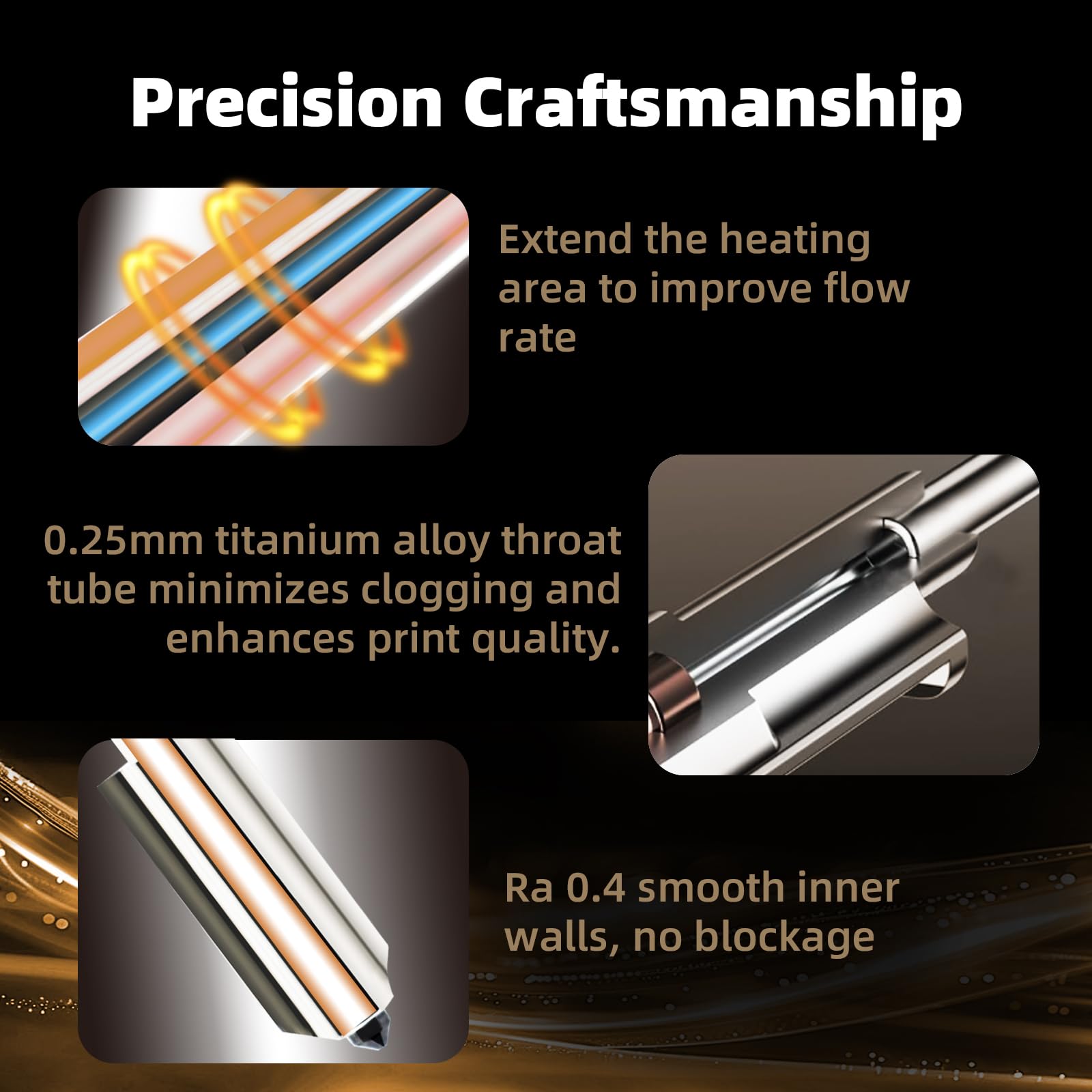 IdeaFormer 2 szt. 0,4 mm H2D/H2S Hotend do bambusa, dysza ze stali hartowanej, zestaw Hotend do Bambu Lab H2D H2S