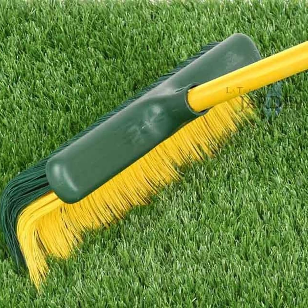 Suinga Brosse + Poignée Extensible de 0,8 à 1,4 m pour balayer Gazon Artificiel. Produit adapté à Tout Type de pelouse