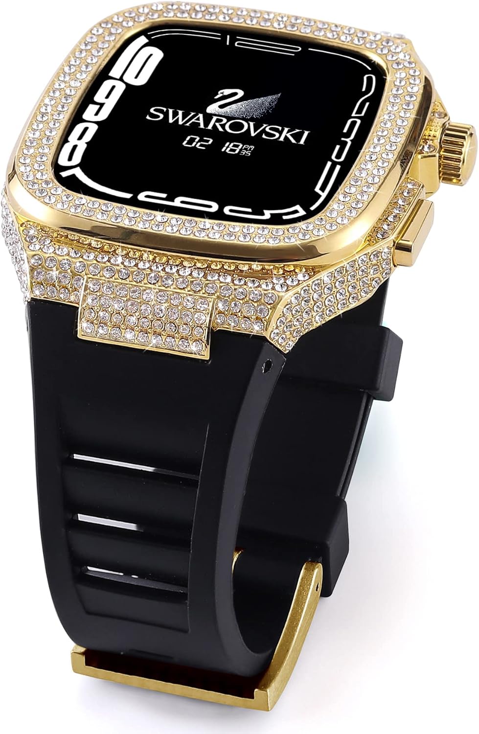 VeveXiao Rugged Case with Band Compatible with Apple Watch bands 46mm 45mm 44mm Metal Protective Cover Case with Silicone Strap Shockproof Bumper for iWatch Series 10 9 8 7 6 5 4 SE Strap