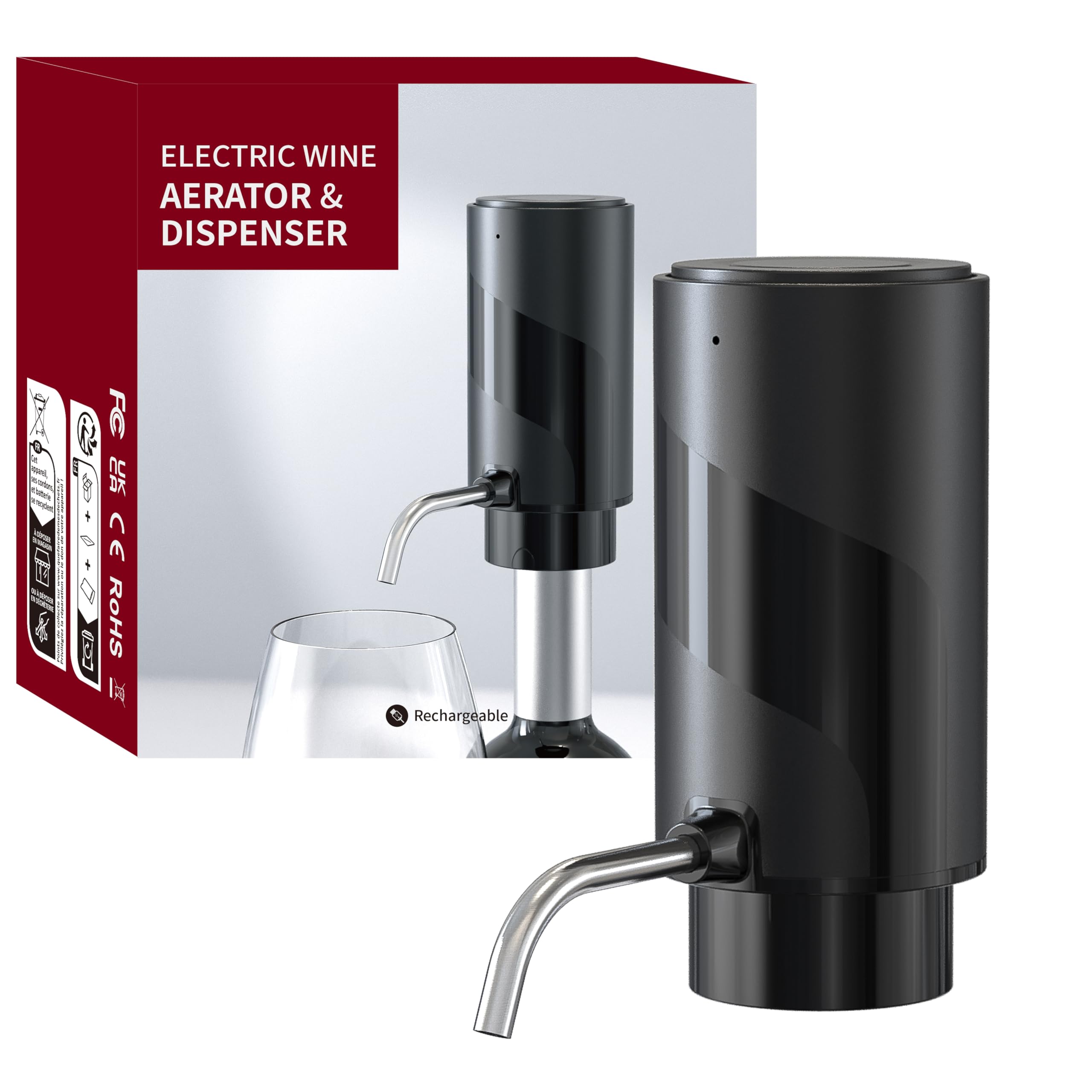 Mafiti Electric Red Wine Aerator & Dispenser Rapid Decanting Rechargable