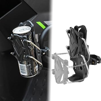 WOOGA Motorcycle Bicycle Water Bottle Holder Adaptive 360 Degree Rotating Adjustable Handlebar Crash Bar Mount Cup Cage Compatible with 34-87mm Water Cups