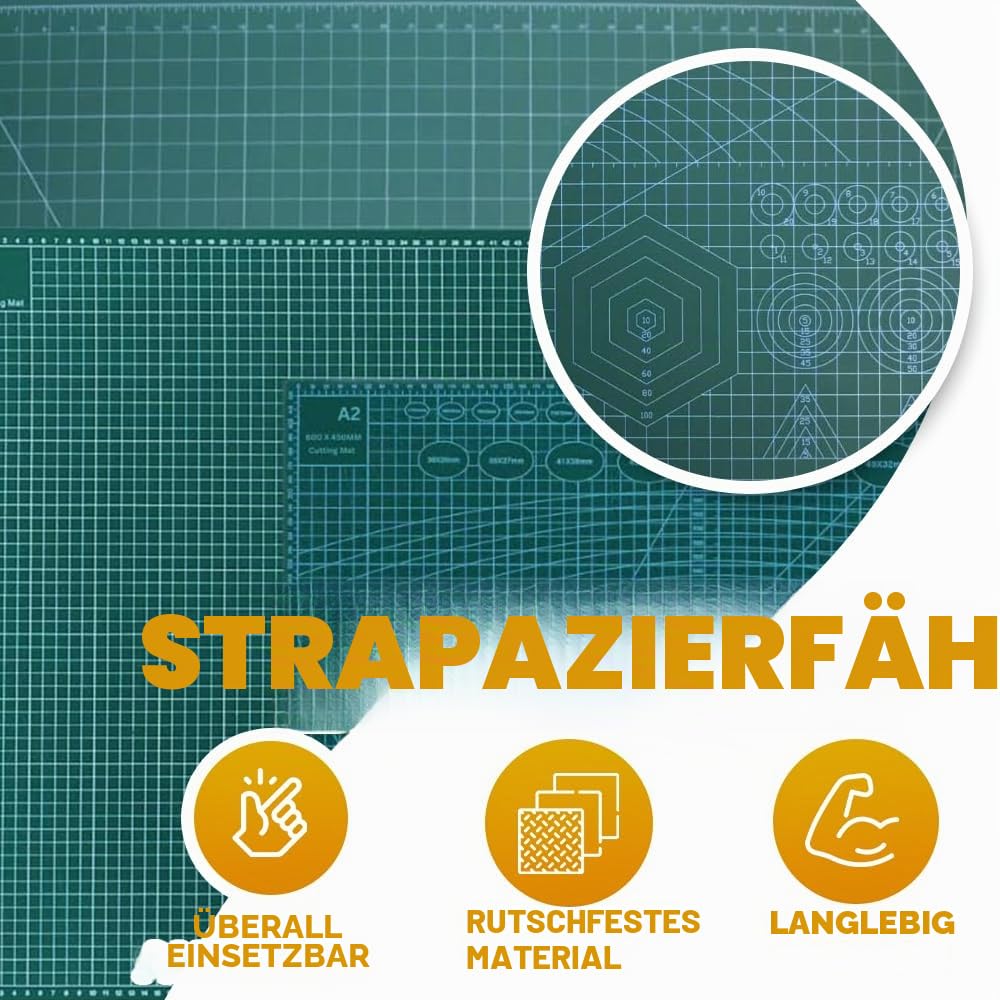 Garden Mile Extra große Schneidematte A0, robust, selbstheilend, Schneidematte mit Gitterlinien, Bastelbedarf für Erwachsene und Kinder zum Nähen, Modellbau, Basteln, Patchwork, Quilten, Kunstprojekte