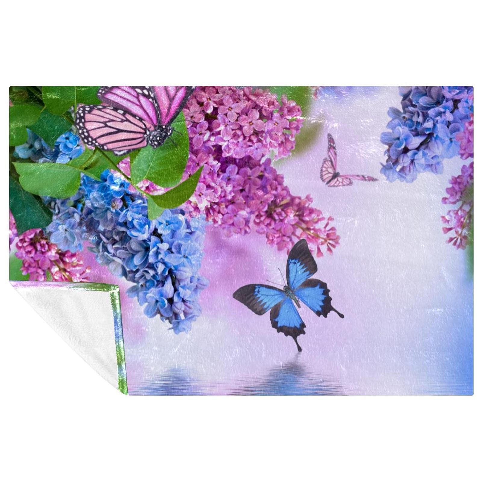 Couverture douce lilas plaid canapé lit doudou camping et pique-nique