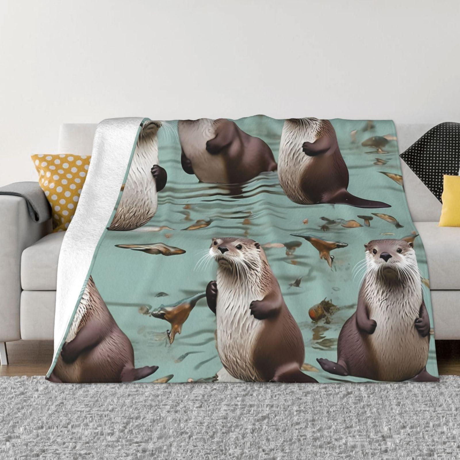 Couverture pour canapé luxe en flanelle de microfibre douce pelucheuse