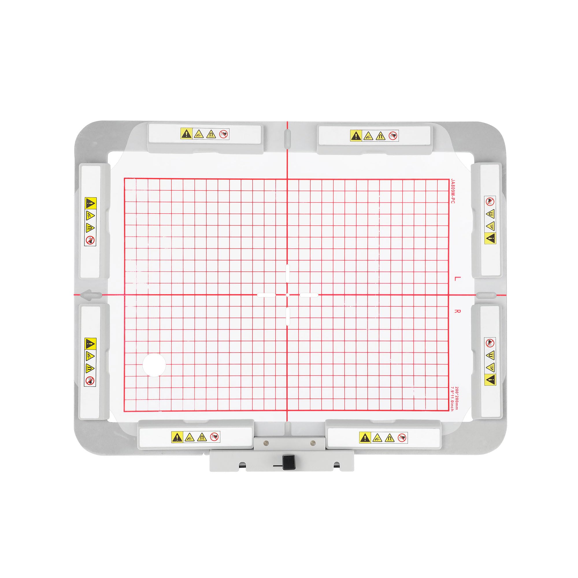MagnaHoop RE28B Magnetischer Stickrahmen für Janome MC 500E 550E Memory Craft Elna Expressive 830 usw., Metall-Magnet-Stickmaschinen-Schärpe, Rahmen, 200 x 280 mm, JA809MK