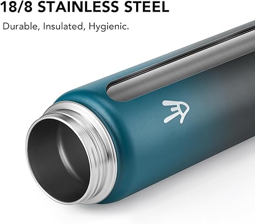 Miniatura 4 de Enerbone - Botella de agua aislada de 32 onzas, botella de acero inoxidable con correa para transporte, diseño de aislamiento al vacío de doble para