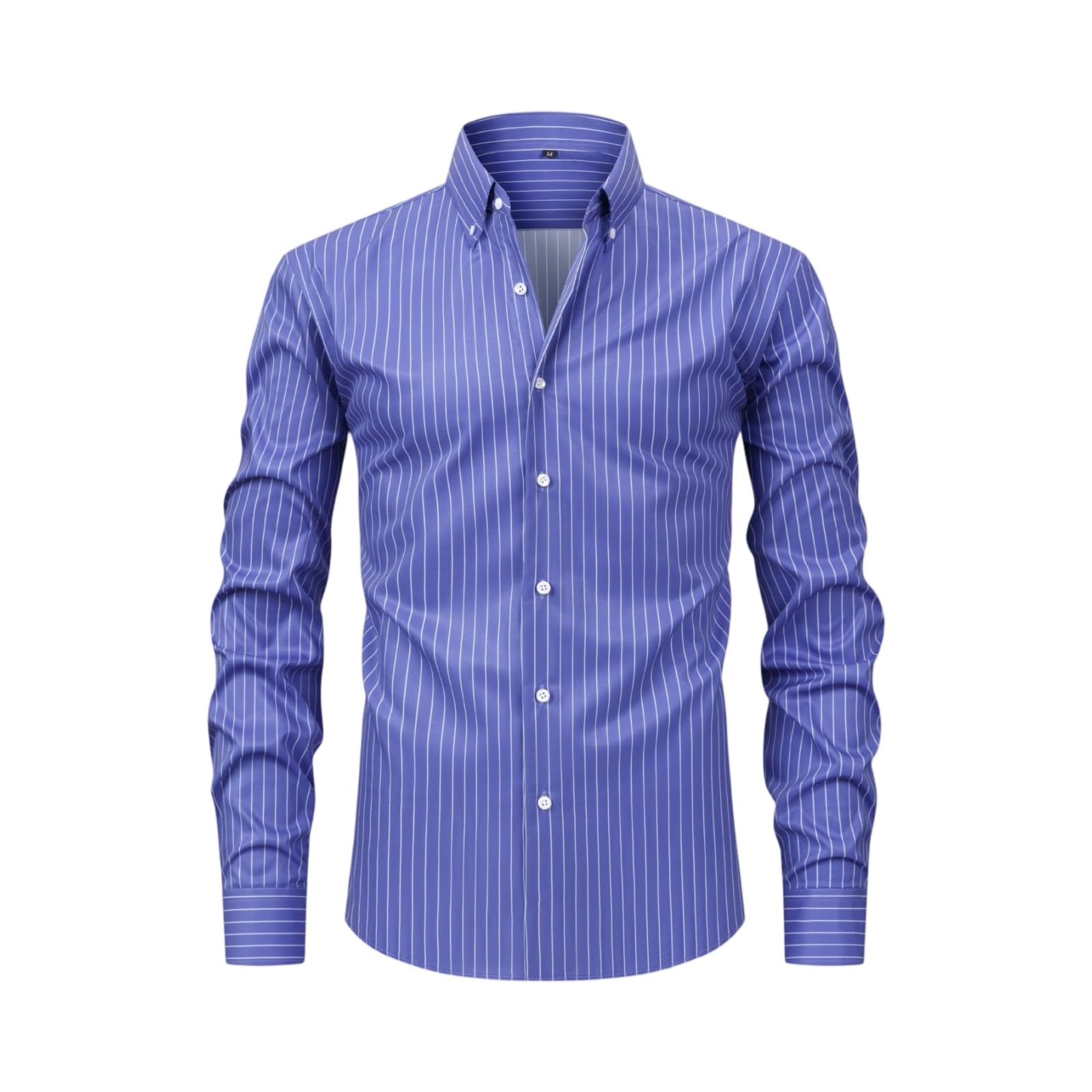 FlekmanArt Shirts for Men Transitional Weather Slim Fit Blouses Long Sleeve Button Down Tees Business Casual Dress Shirts