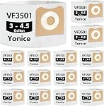 15 Pack VF3501 Vacuums Bags Size C Compatible for Ridgid & Workshop 3-4.5 Gallon Vacuums, Disposable Dust Collection Filter Bags Replace Part# 23738 VF3501 WS32045F