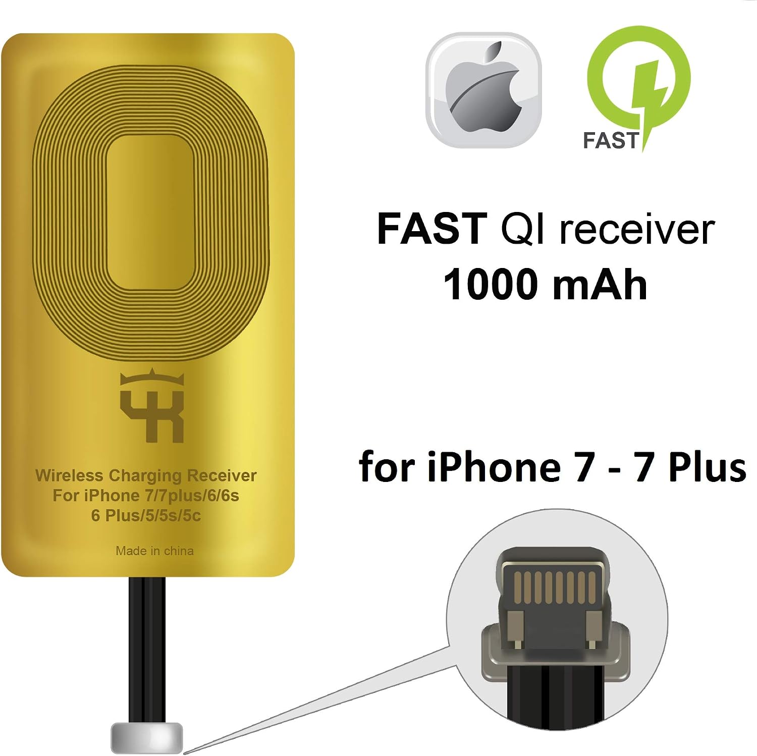 QI Wireless Charging Adapter for iPhone 7-7 Plus - QI Wireless Charging Receiver for iPhone - Qi Receiver for iPhone Models