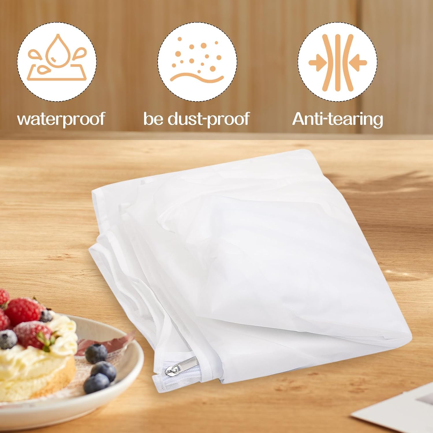 Bakers Rack Cover, Clear PEVA Dustproof Waterproof (28" L x 23" W x 61" H) | Bread Racks Covers for Pantry, 20tier Sheet Pan Racks Cover, Reusable